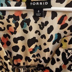 Torrid Multi-color Leopard Shirt